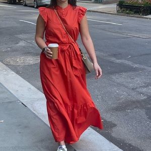 Red Button Down Dress
